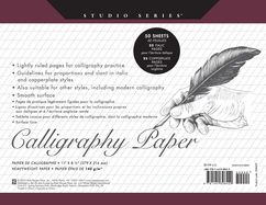 BJR- STUDIO SERIES CALLIGRAPHY PAPER PAD, 50 SHEETS