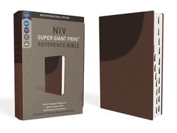 B-NIV- SUPER GIANT PRINT REFERENCE, LEATHERSOFT BROWN, INDEXED, BROWN