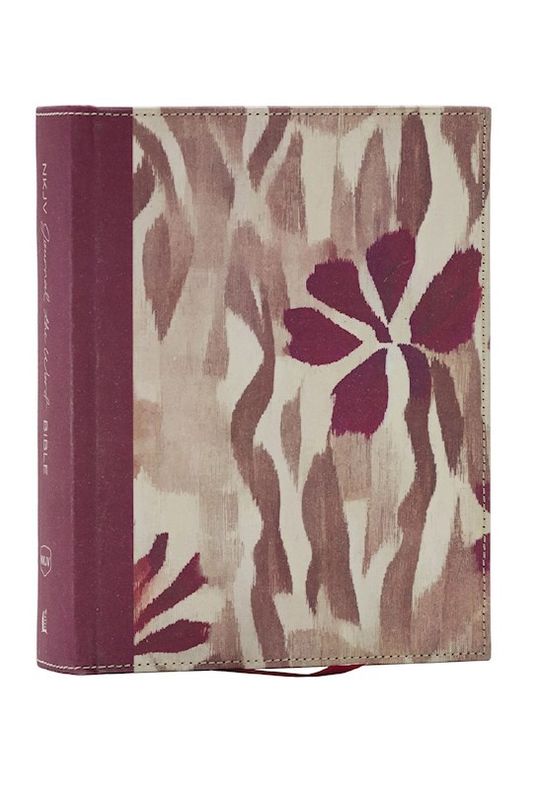 B-NKJV- JOURNAL THE WORD REFERENCE BIBLE: FLORAL, CLOTH OVER BOARD- SALE!