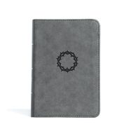 B-CSB- LARGE PRINT, COMPACT, REFERENCE BIBLE- STONE, LEATHERTOUCH