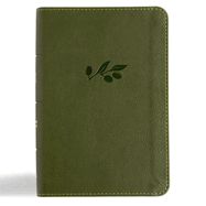 B-CSB- LARGE PRINT, COMPACT, REFERENCE BIBLE, DIGITAL STUDY- OLIVE, LEATHERTOUCH