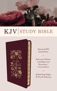 B- KJV STUDY BIBLE CRIMSON BOUQUET INDEXED