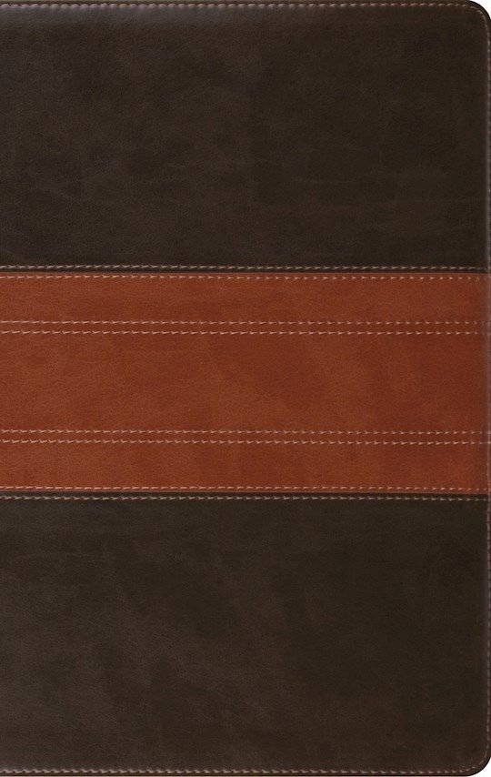 B-ESV- LARGE PRINT PERSONAL SIZE, FOREST TAN, TRAIL DESIGN, INDEXED