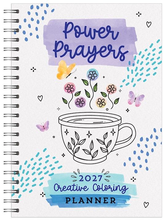 2027- 17-MONTH PLANNER- POWER PRAYERS CREATIVE COLORING PLANNER