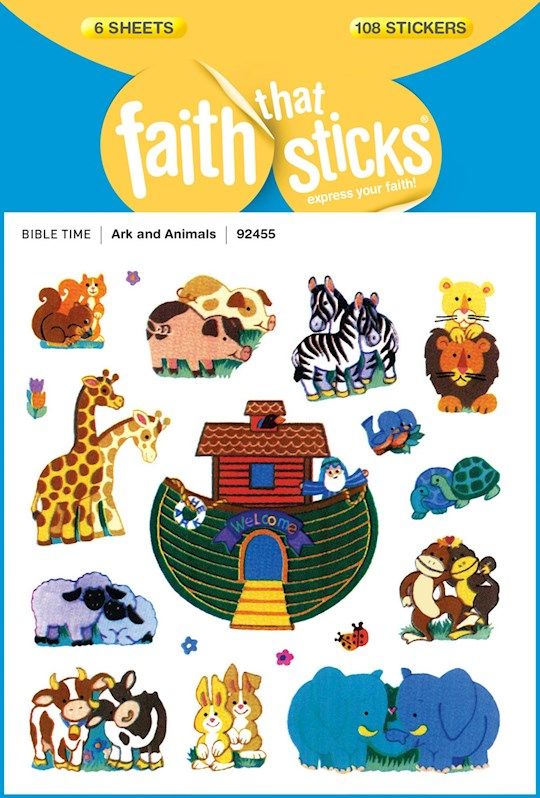 STICKERS- ARK &amp; ANIMALS- 6 SHEETS