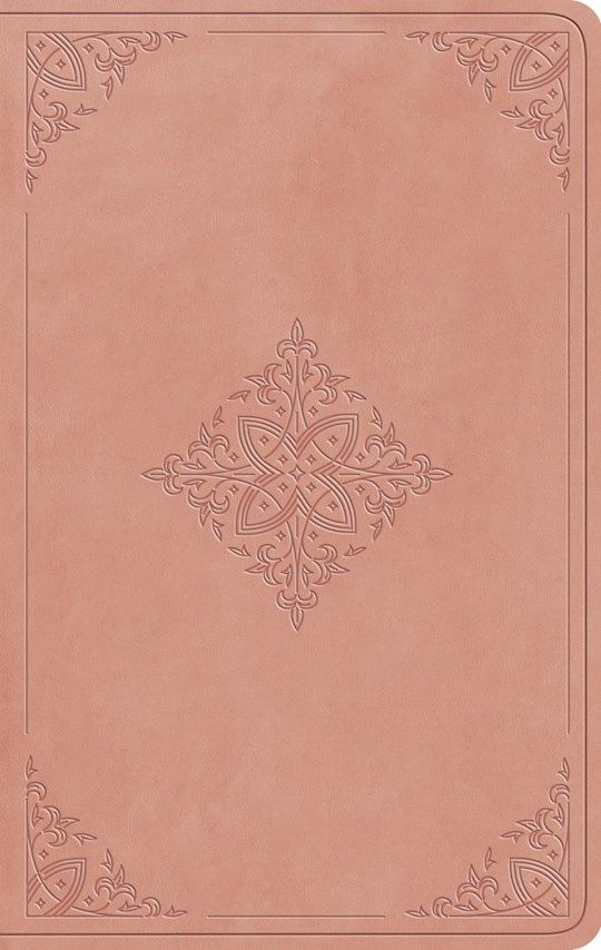 B- ESV VALUE THINLINE, BLUSH ROSE, FLEUR-DE-LIS DESIGN