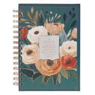 JOURNAL- JOYFUL PATIENT FAITHFUL, MULTI-COLOR FLORAL, SPIRAL, ROMANS 12:12