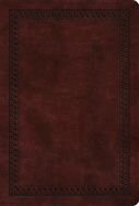 B-ESV- LARGE PRINT COMPACT BIBLE- MAHOGANY, BORDER DESIGN, OP