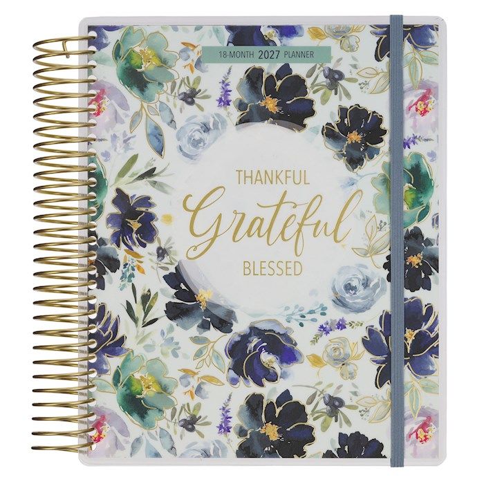 PLANNER- 2027- THANKFUL, GRATEFUL, BLESSED, WIRE, 18-MONTH