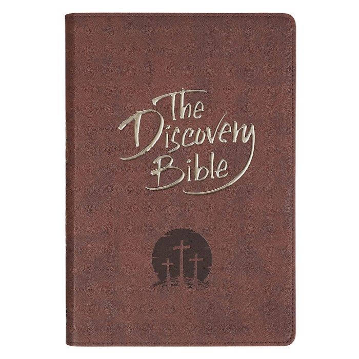 B-NLT- THE DISCOVERY BIBLE, BROWN FAUX LEATHER