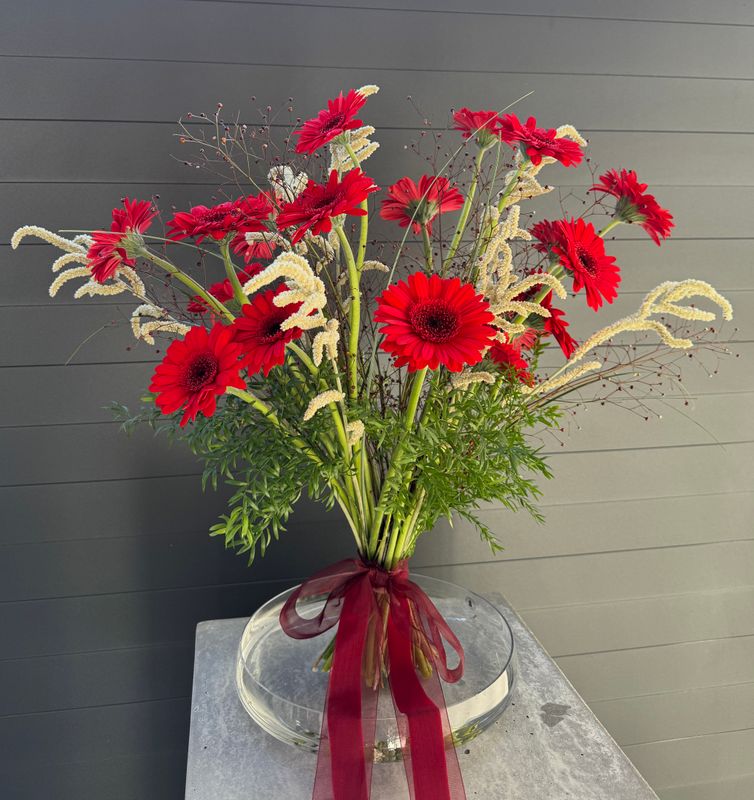 Red Passion – Ausdrucksstarker Gerbera-Strauß