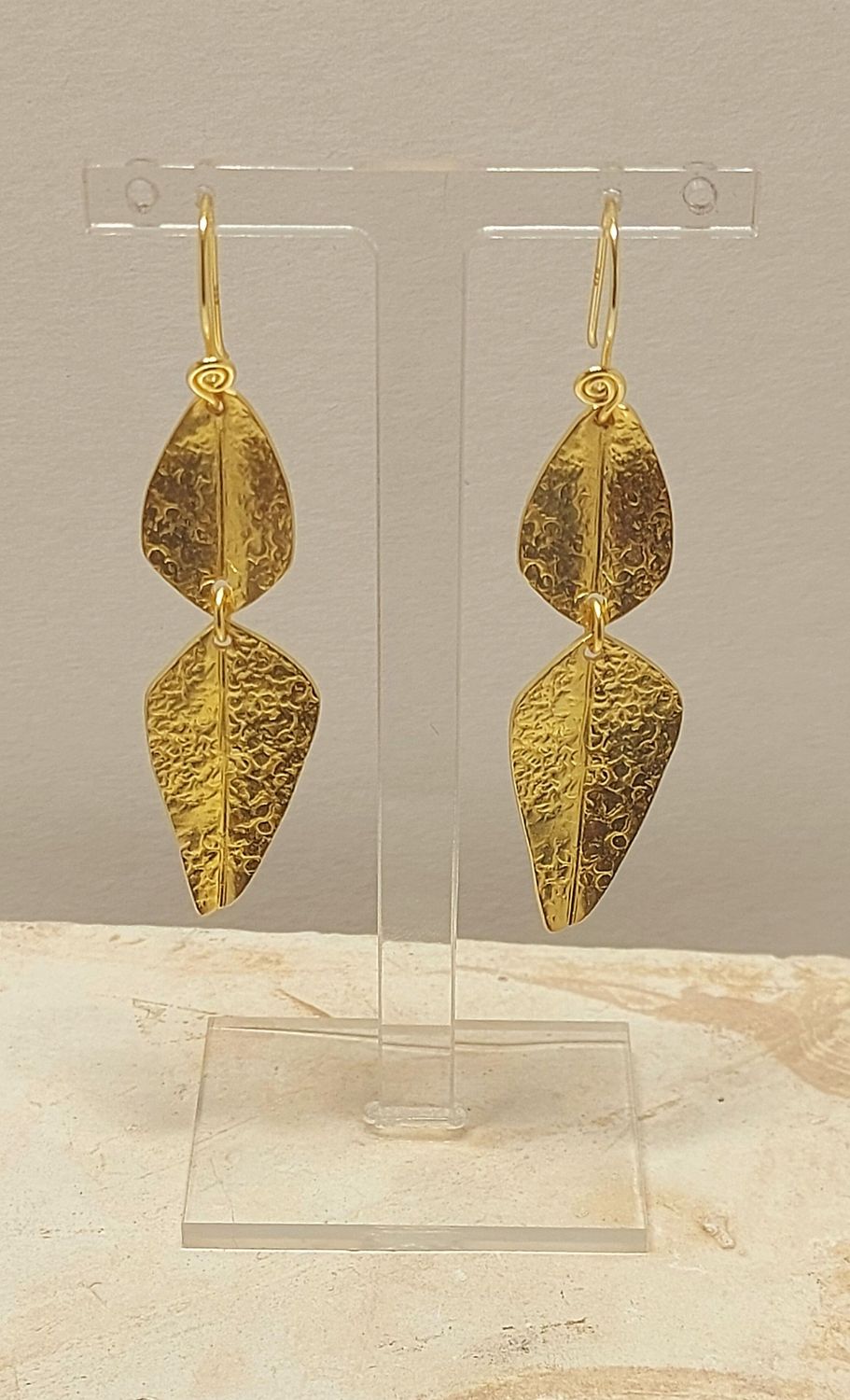 Traumhafte Blatt Ohrringe, 6,7 cm Länge