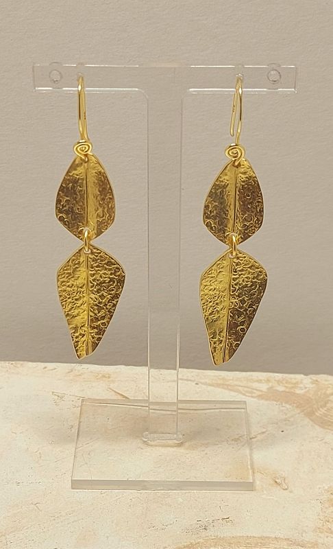 Traumhafte Blatt Ohrringe, 6,7 cm Länge