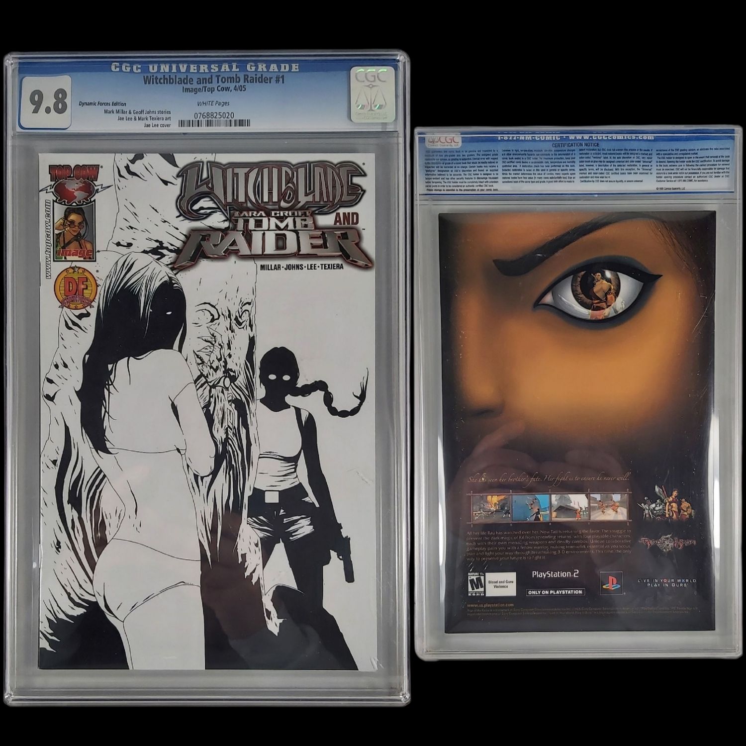 Witchblade and Tomb Raider #1 CGC 9.8 Dynamic Forces Edition Jae Lee Cover White Pages