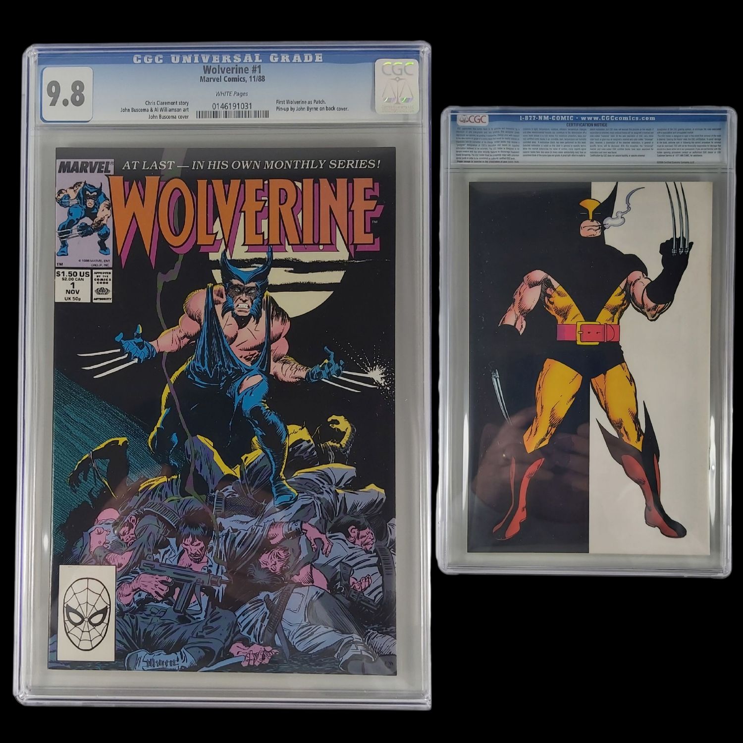 Wolverine #1 CGC 9.8 White Pages 1988 Marvel Comics Chris Claremont First Ongoing