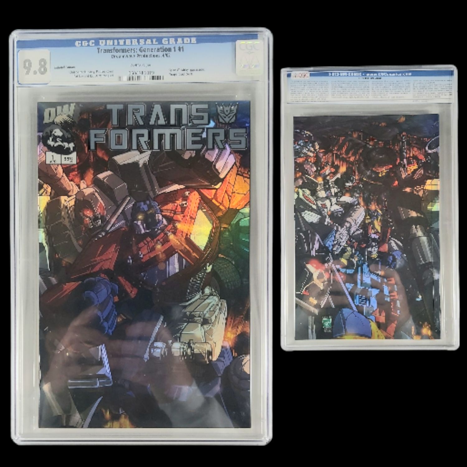 Transformers Generation 1 #1 CGC 9.8 Holofoil Cover Dreamwave 2002 Optimus Prime