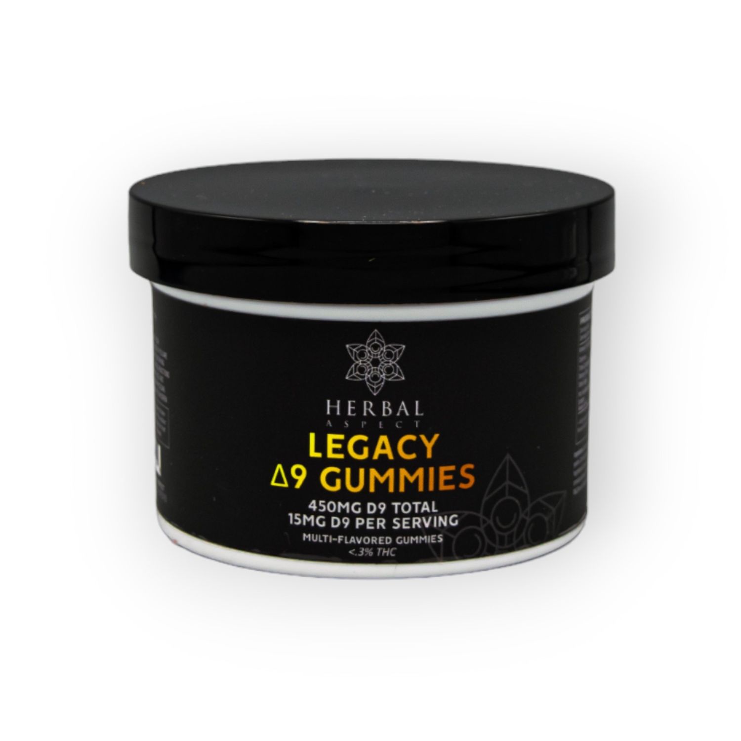 Herbal Aspect - Legacy 15MG D9 Gummies, Attribute 1: 30 Count Tub