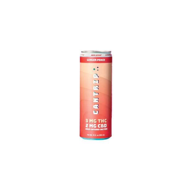 Cantrip Cannabis-Infused Seltzer and Sodas, Attribute 1: Single - Ginger Peach