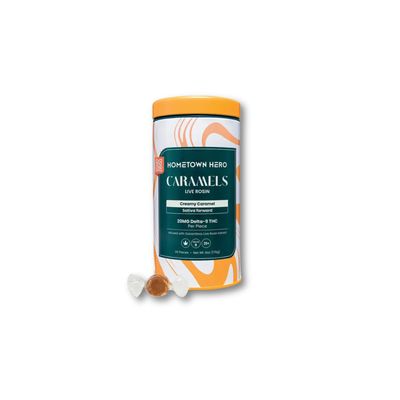 Hometown Hero - Live Rosin Caramel Taffy 20 mg D9 - 20 pack