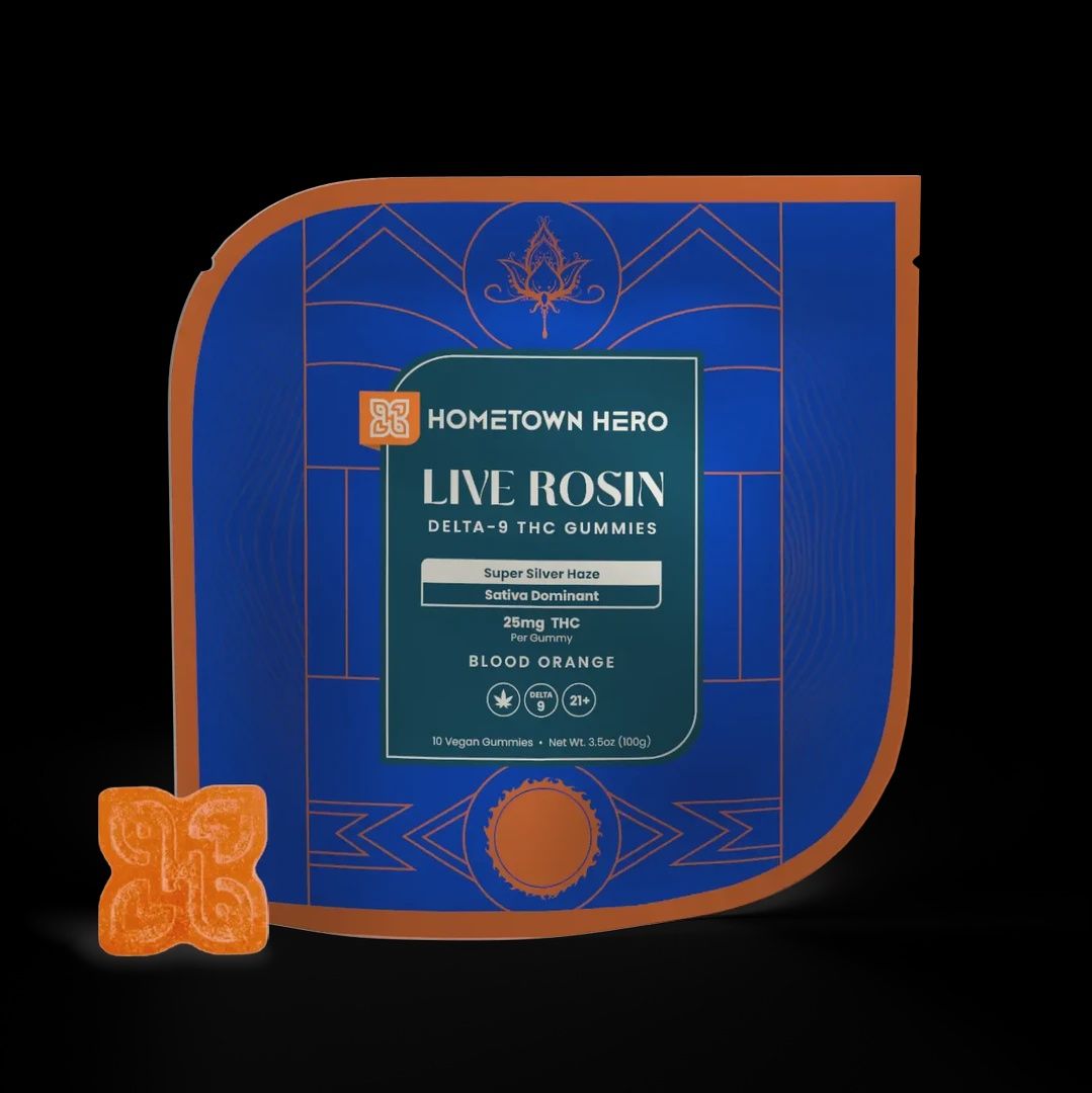 Hometown Hero -  Live Rosin Gummies - 25mg - Super Silver Haze
