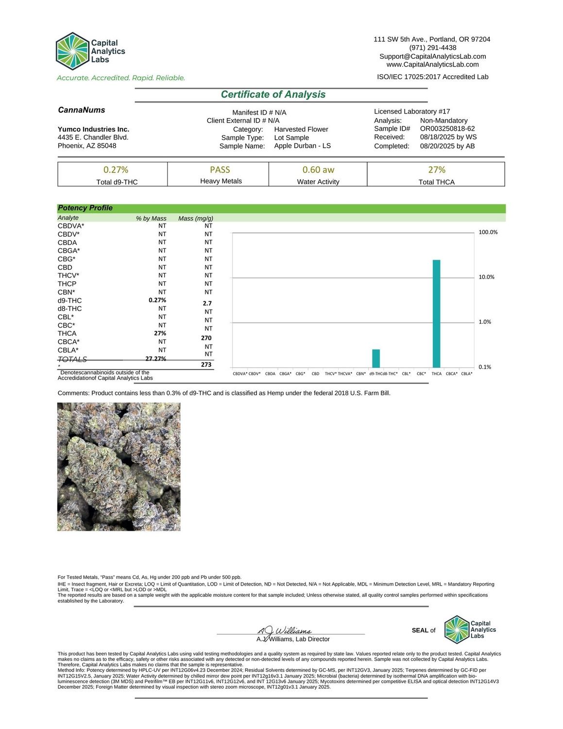 Apple Durban #T799 - 3.5 grams