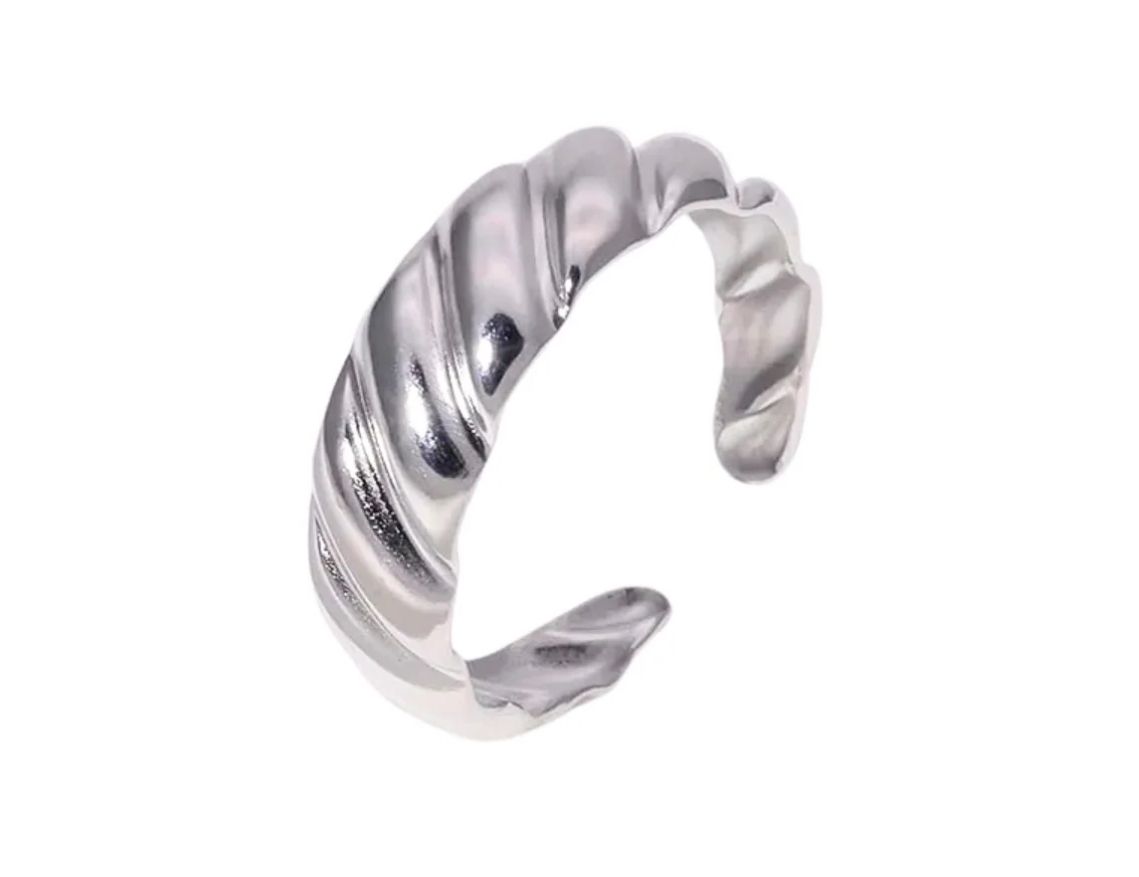 Anello regolabile croissant acciaio
