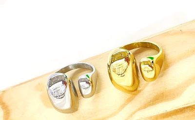 Anello regolabile bombato incisione personalizzata acciaio
