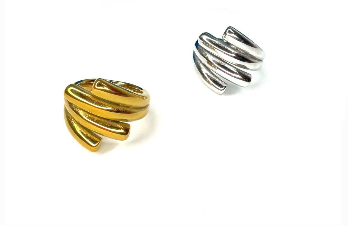 Anello regolabile tre fasce acciaio