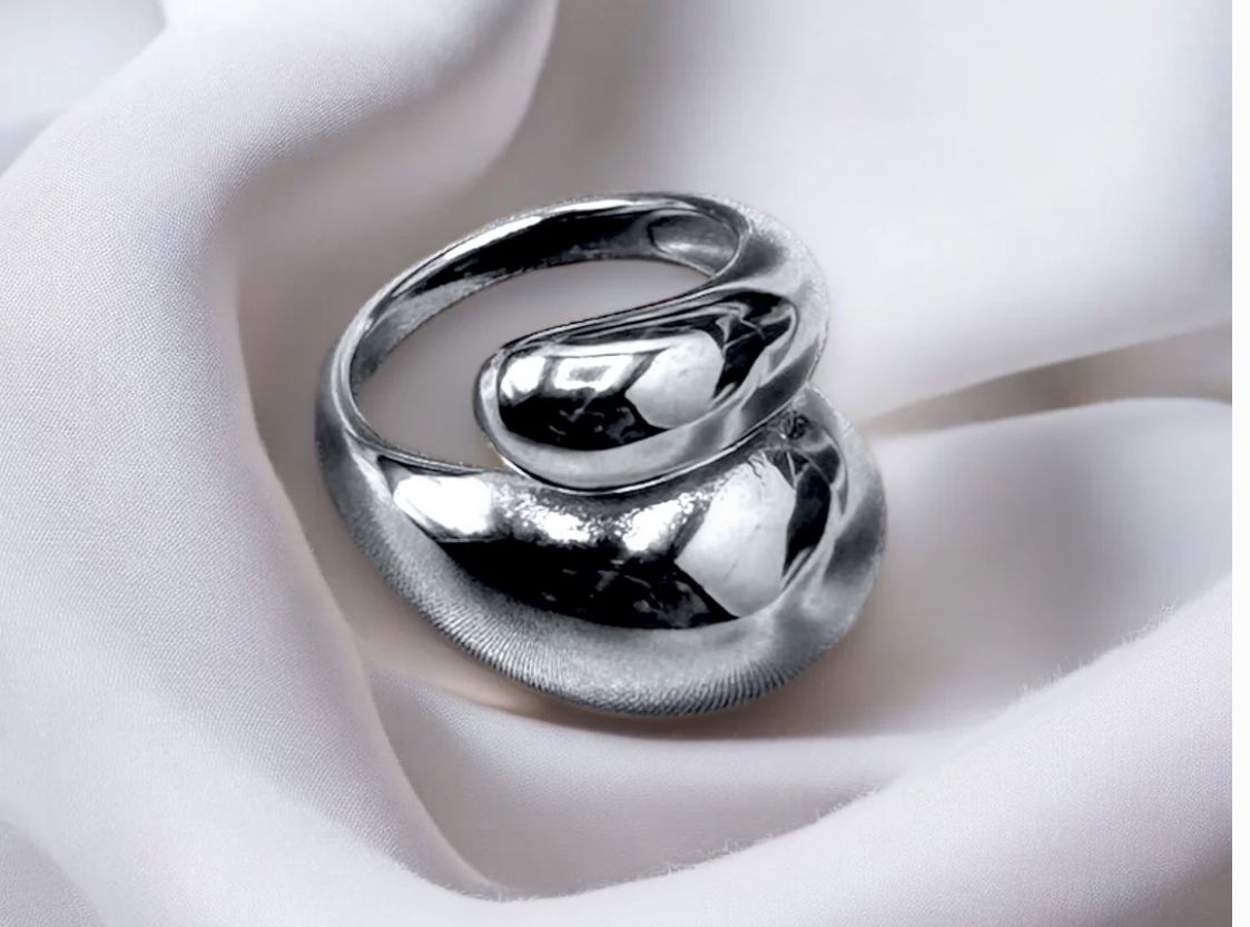 Anello regolabile bombato acciaio