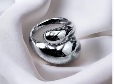 Anello regolabile bombato acciaio