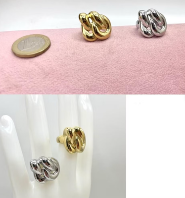 Anello regolabile intrecciato acciaio