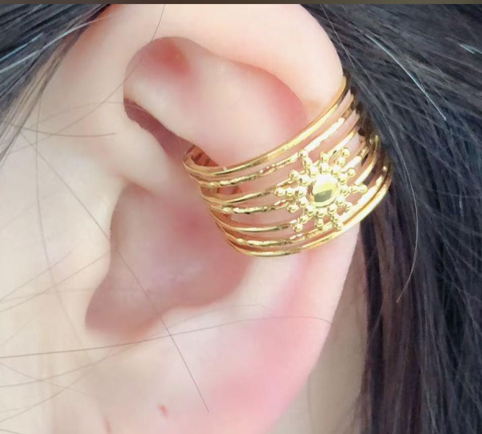 Orecchino Ear cuff regolabile acciaio