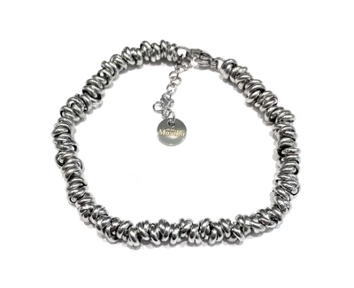 Bracciale intrecciato in acciaio misura regolabile
