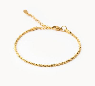 Bracciale intrecciato fine acciaio misura regolabile