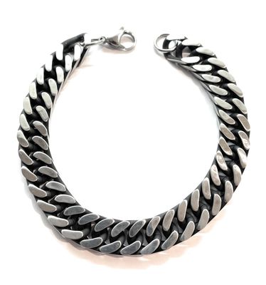 Bracciale uomo catena acciaio misura 22 cm