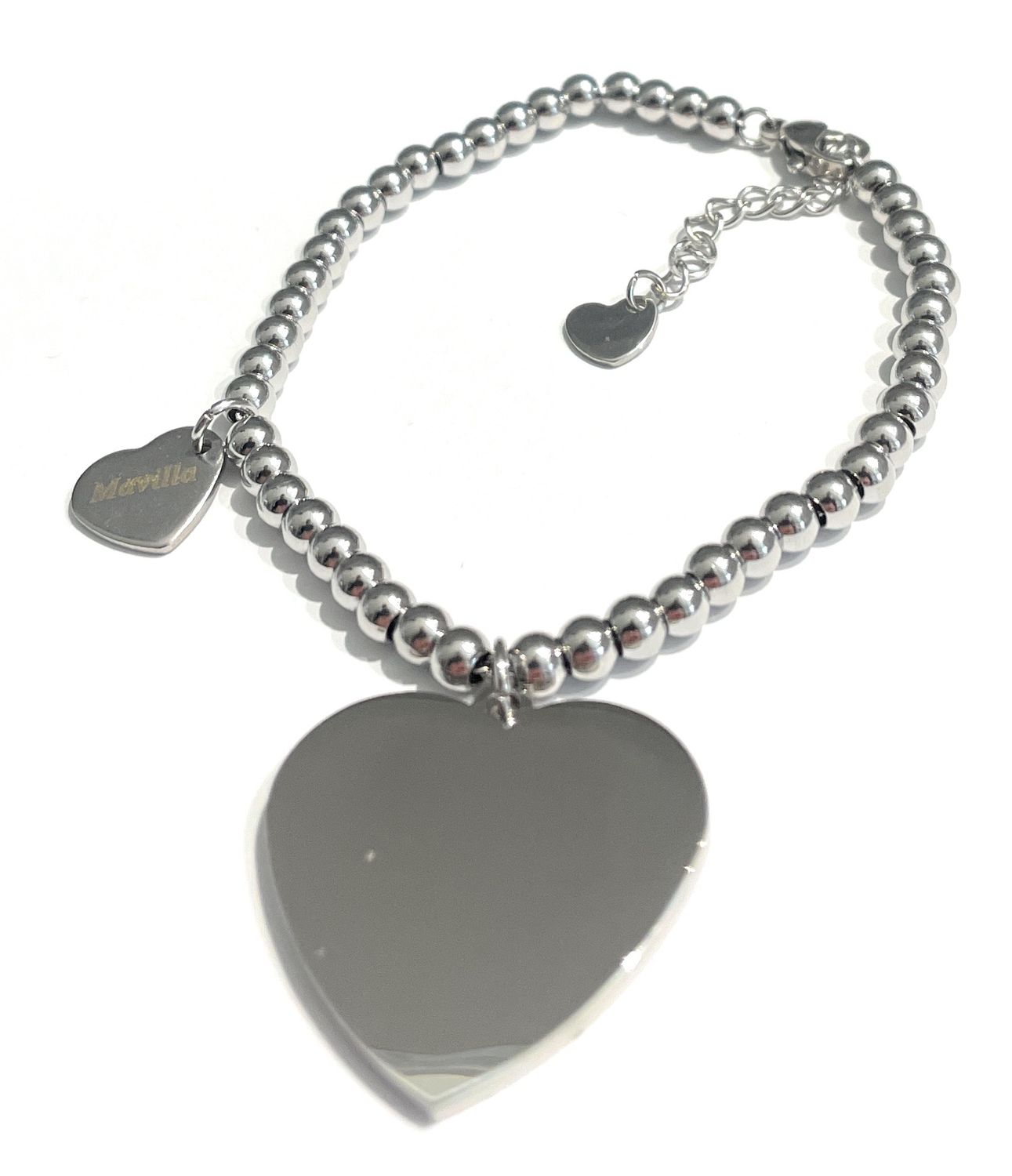 Bracciale Personalizzato a sfere Incisione Acciaio