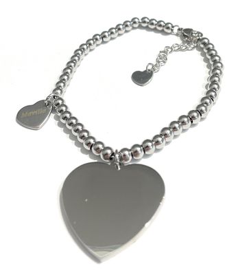 Bracciale Personalizzato a sfere Incisione Acciaio