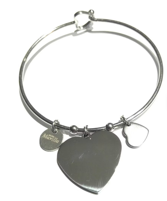 Bracciale Personalizzato rigido Incisione Acciaio
