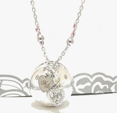 Collana sfera sonora Pendolo punto luce cuore Gravidanza