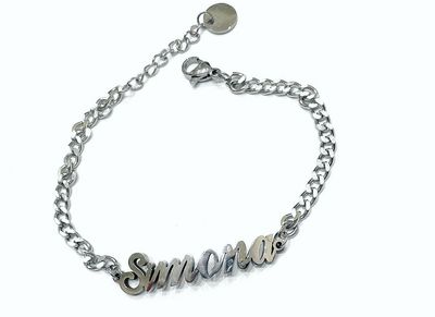 Bracciale Personalizzato Nome acciaio