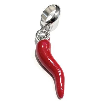 Ciondolo corno rosse in acciaio