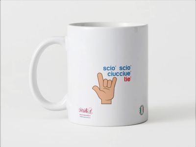 Tazza speciale ceramica Corno portafortuna regalo originale