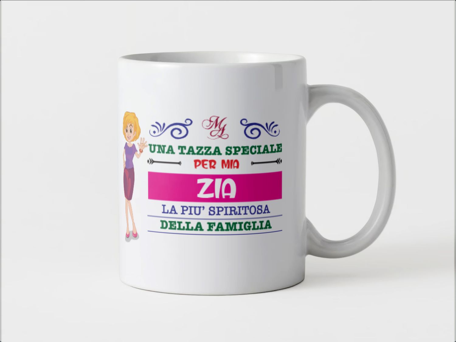 Tazza speciale ceramica Zia regalo originale