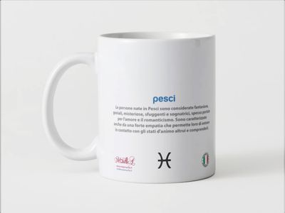 Tazza speciale ceramica Pesci regalo originale