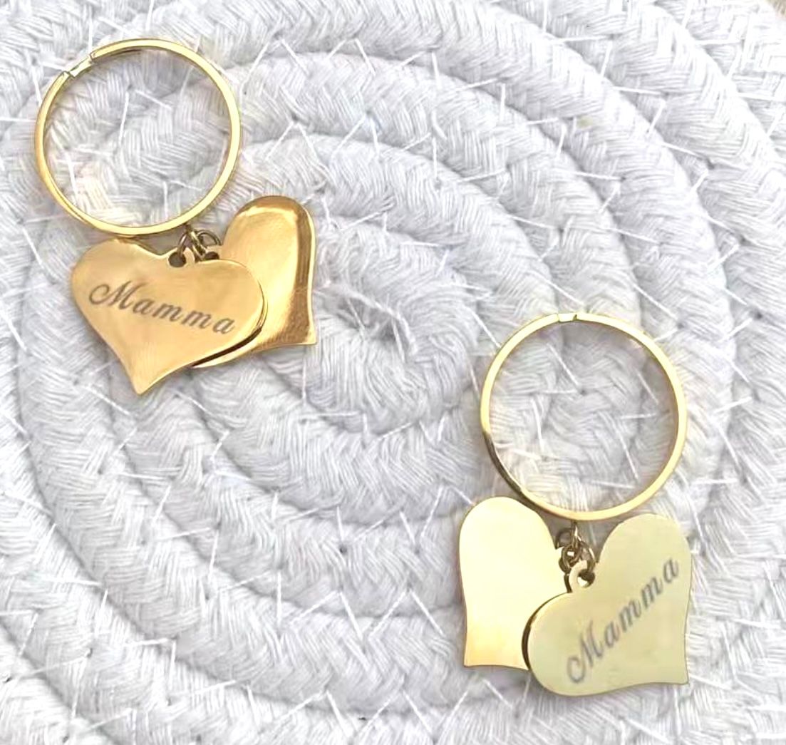 Anello regolabile cuori incisione personalizzata acciaio