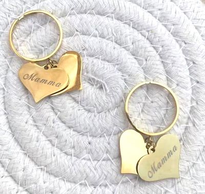 Anello regolabile cuori incisione personalizzata acciaio