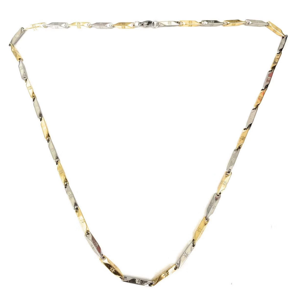 Collana argento e oro acciaio confezione regalo inclusa