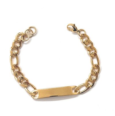 Bracciale dorato Personalizzato a catena Incisione Acciaio