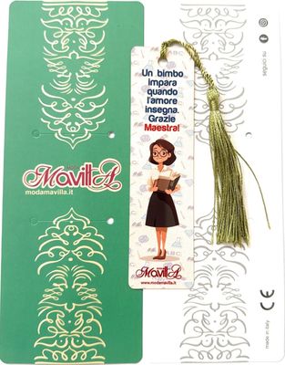 Segna libri Maestra con dedica a colori