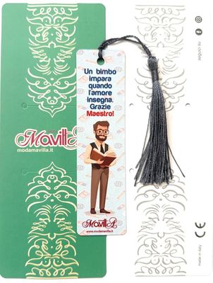 Segna libri Maestro con dedica a colori